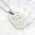 Personalised No.1 Dad Stainless Steel Dog Tag Necklace | Inspired Creative Gifts | UK Supplier