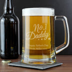 Personalised No.1 Daddy Glass Pint Stern Tankard | Inspired Creative Gifts | UK Supplier