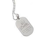 Personalised No.1 Daddy Stainless Steel Dog Tag Necklace | Inspired Creative Gifts | UK Supplier