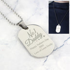 Personalised No.1 Daddy Stainless Steel Dog Tag Necklace | Inspired Creative Gifts | UK Supplier
