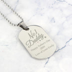 Personalised No.1 Daddy Stainless Steel Dog Tag Necklace | Inspired Creative Gifts | UK Supplier
