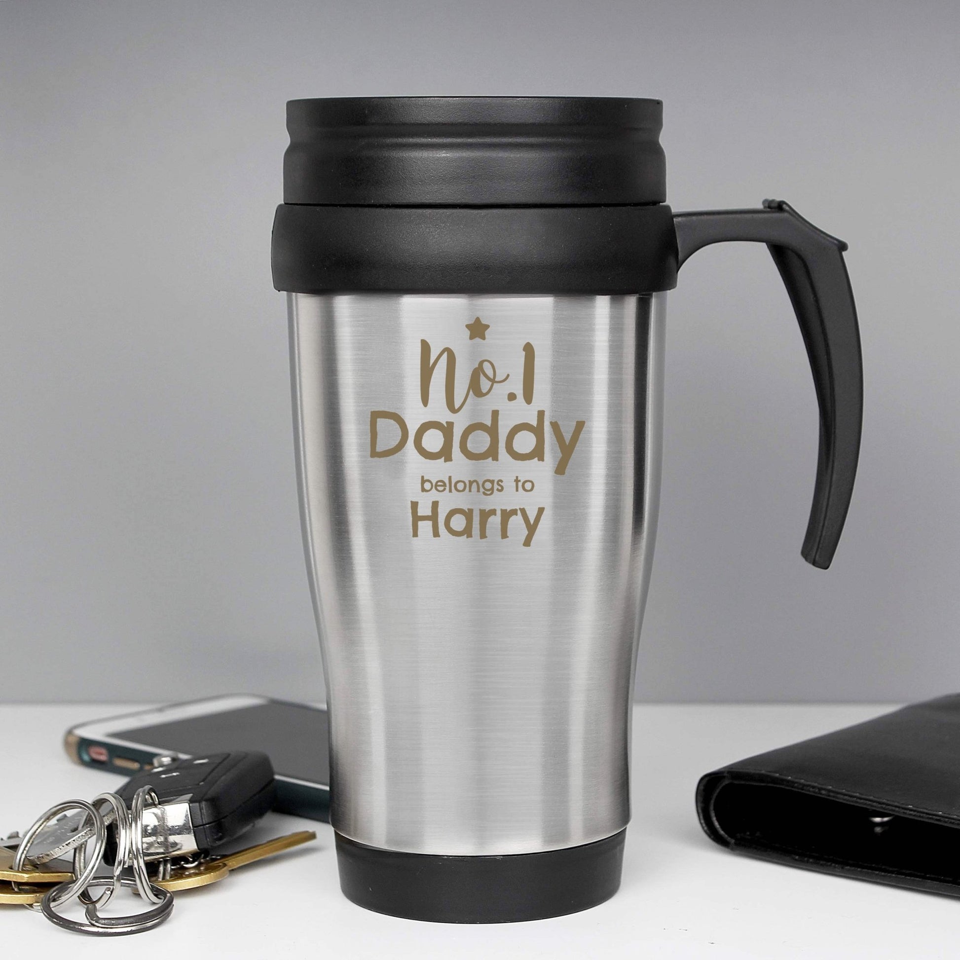 Personalised No.1 Daddy Travel Mug | Inspired Creative Gifts