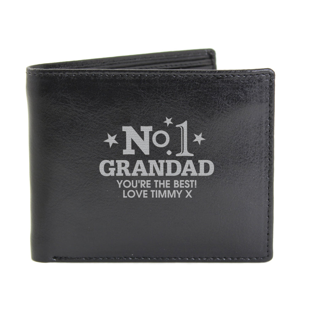Personalised No.1 Leather Wallet | Inspired Creative Gifts | UK Supplier