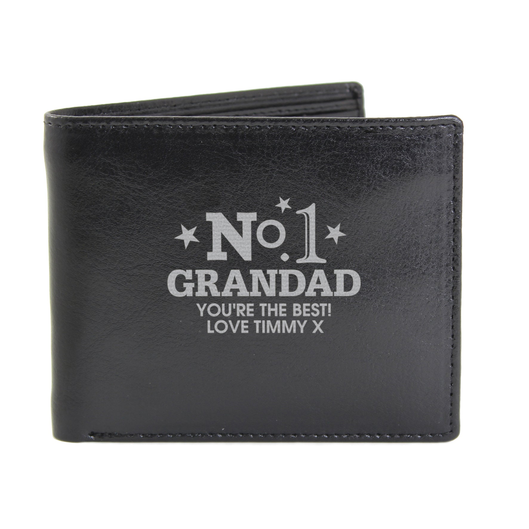Personalised No.1 Leather Wallet | Inspired Creative Gifts | UK Supplier