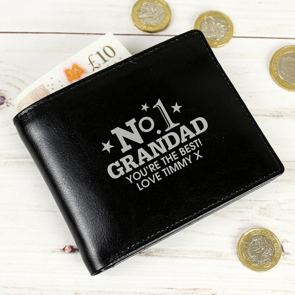 Personalised No.1 Leather Wallet | Inspired Creative Gifts | UK Supplier