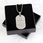 Personalised No.1 Stainless Steel Dog Tag Necklace | Inspired Creative Gifts | UK Supplier