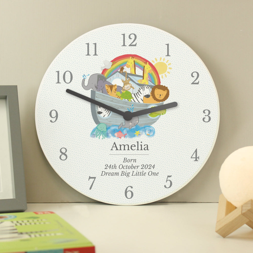 Personalised Noah's Ark Clock | Inspired Creative Gifts | UK Supplier
