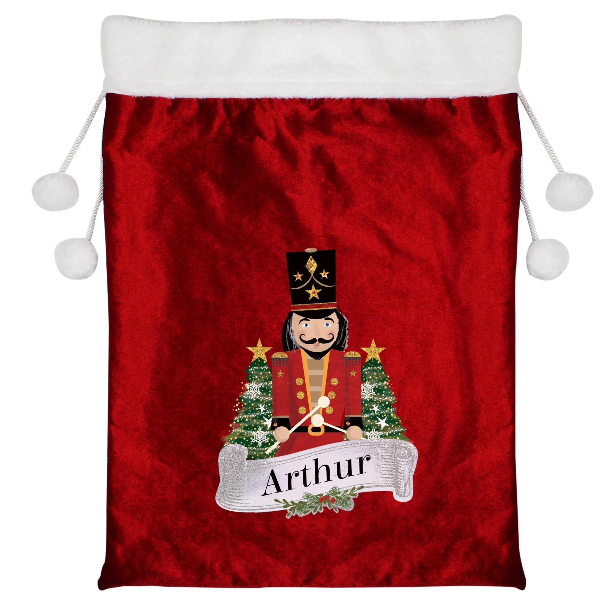 Personalised Nutcracker Red Sack | Inspired Creative Gifts | UK Supplier