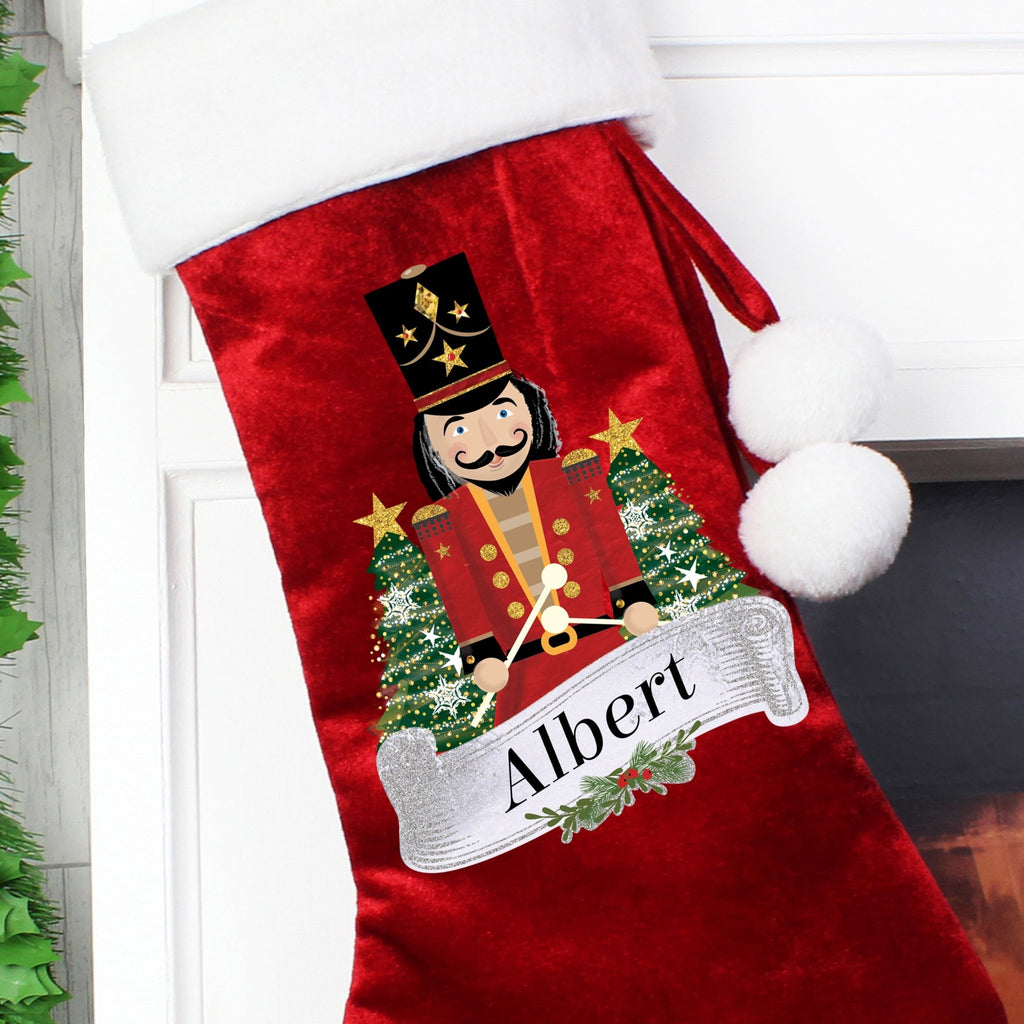 Personalised Nutcracker Red Stocking | Inspired Creative Gifts | UK Supplier