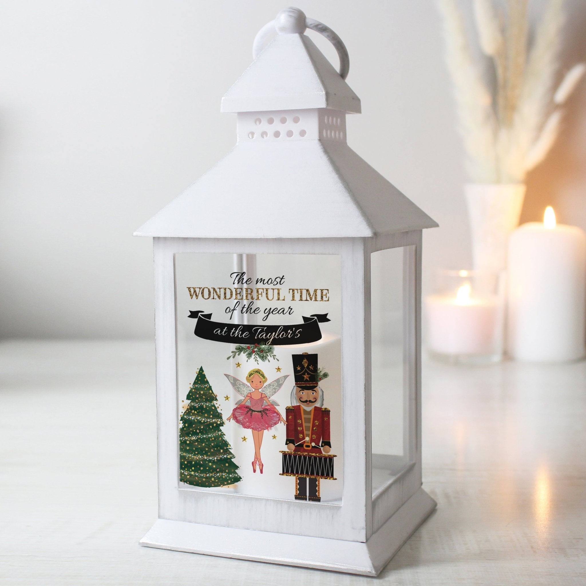 Personalised Nutcracker White Lantern | Inspired Creative Gifts | UK Supplier