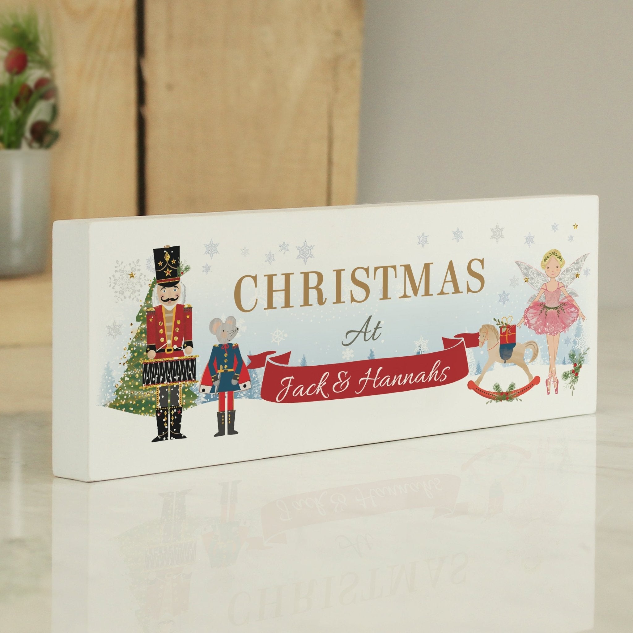 Personalised Nutcracker Wooden Mantel Decoration | Inspired Creative Gifts | UK Supplier