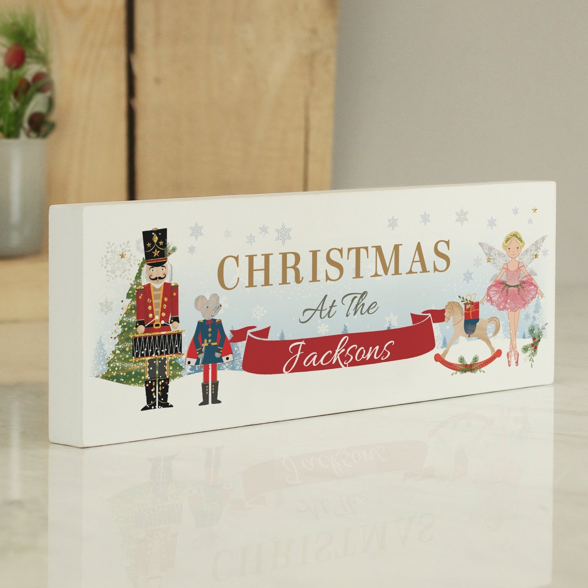 Personalised Nutcracker Wooden Mantel Decoration | Inspired Creative Gifts | UK Supplier
