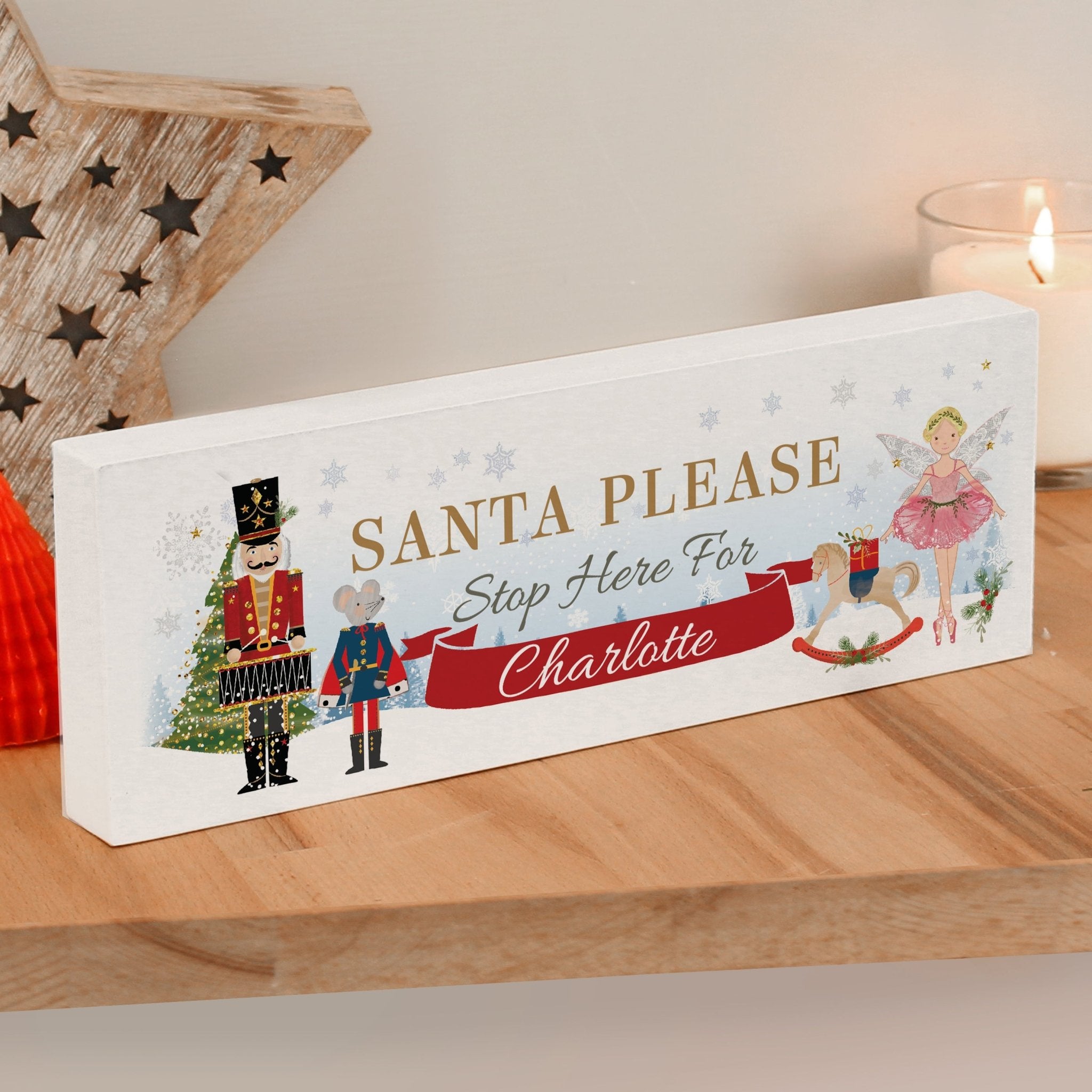 Personalised Nutcracker Wooden Mantel Decoration | Inspired Creative Gifts | UK Supplier