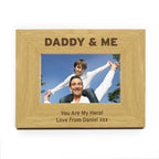 Personalised Oak Finish 6x4 Daddy & Me Photo Frame | Inspired Creative Gifts | UK Supplier
