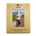 Personalised Oak Finish 6x4 I Heart My Photo Frame | Inspired Creative Gifts | UK Supplier