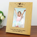 Personalised Oak Finish 6x4 I Heart My Photo Frame | Inspired Creative Gifts | UK Supplier