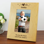 Personalised Oak Finish 6x4 I Heart My Photo Frame | Inspired Creative Gifts | UK Supplier