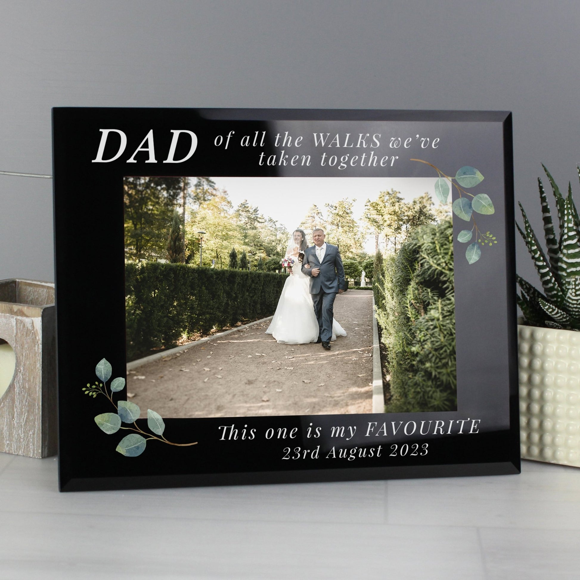 Personalised 'Of All The Walks' 5x7 Glass Wedding Frame | Inspired Creative Gifts | UK Supplier