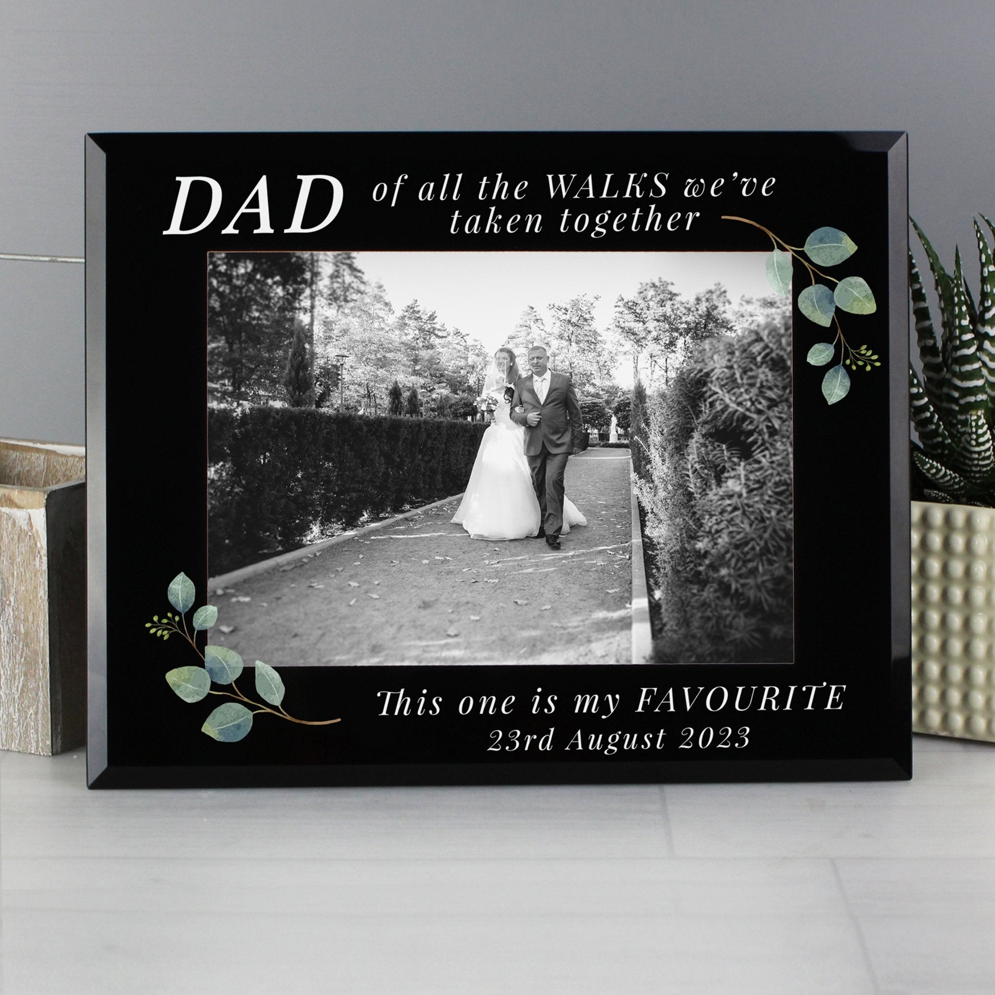 Personalised 'Of All The Walks' 5x7 Glass Wedding Frame | Inspired Creative Gifts | UK Supplier