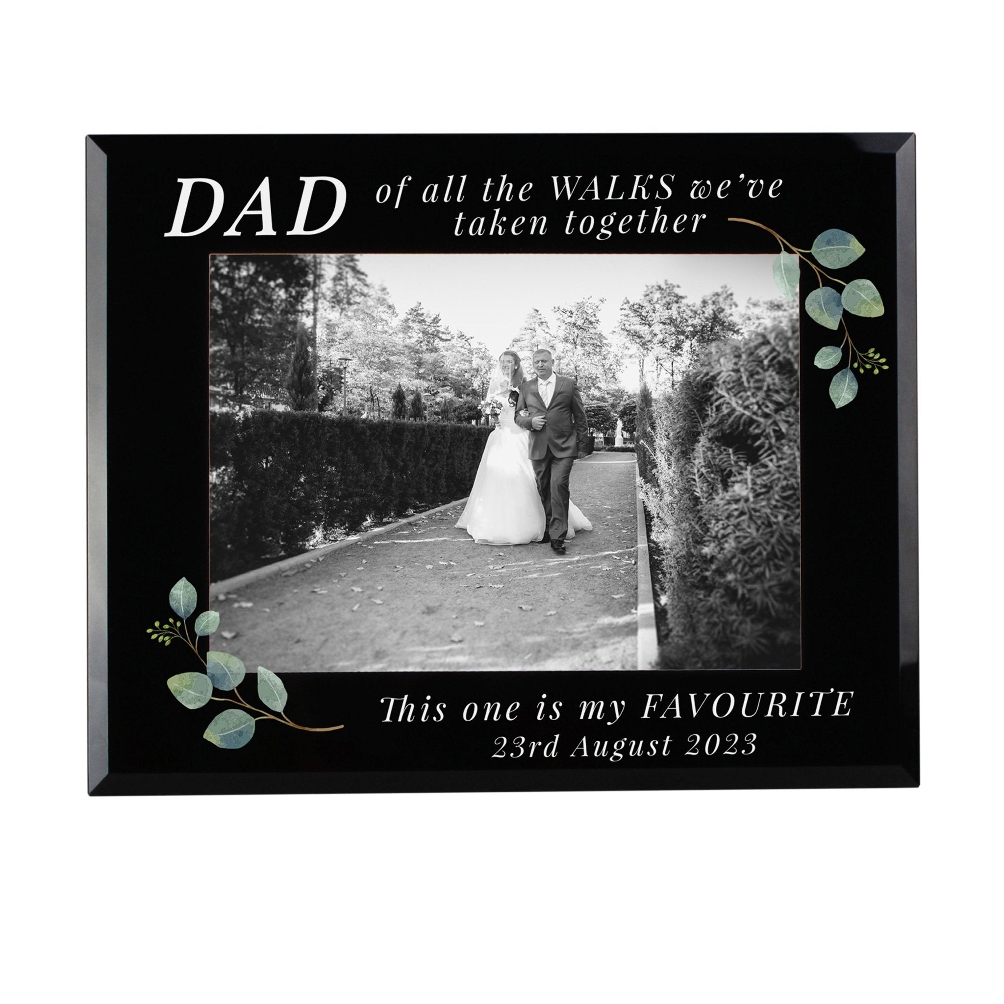 Personalised 'Of All The Walks' 5x7 Glass Wedding Frame | Inspired Creative Gifts | UK Supplier