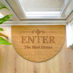 Personalised Ornate Half Moon Indoor Doormat | Inspired Creative Gifts | UK Supplier