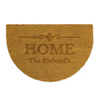 Personalised Ornate Half Moon Indoor Doormat | Inspired Creative Gifts | UK Supplier