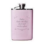 Personalised Ornate Pink Hip Flask | Inspired Creative Gifts | UK Supplier