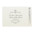 Personalised Ornate Swirl Hardback Guest Book & Pen | Inspired Creative Gifts | UK Supplier