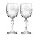 Personalised Pair of Crystal Wine Glasses | Inspired Creative Gifts | UK Supplier