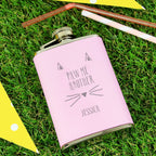 Personalised Paw Me Another Pink Hip Flask | Inspired Creative Gifts | UK Supplier
