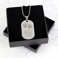 Personalised Paw Prints Stainless Steel Dog Tag Necklace | Inspired Creative Gifts | UK Supplier