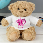 Personalised Pink Big Age Teddy Bear | Inspired Creative Gifts | UK Supplier