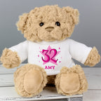 Personalised Pink Big Age Teddy Bear | Inspired Creative Gifts | UK Supplier