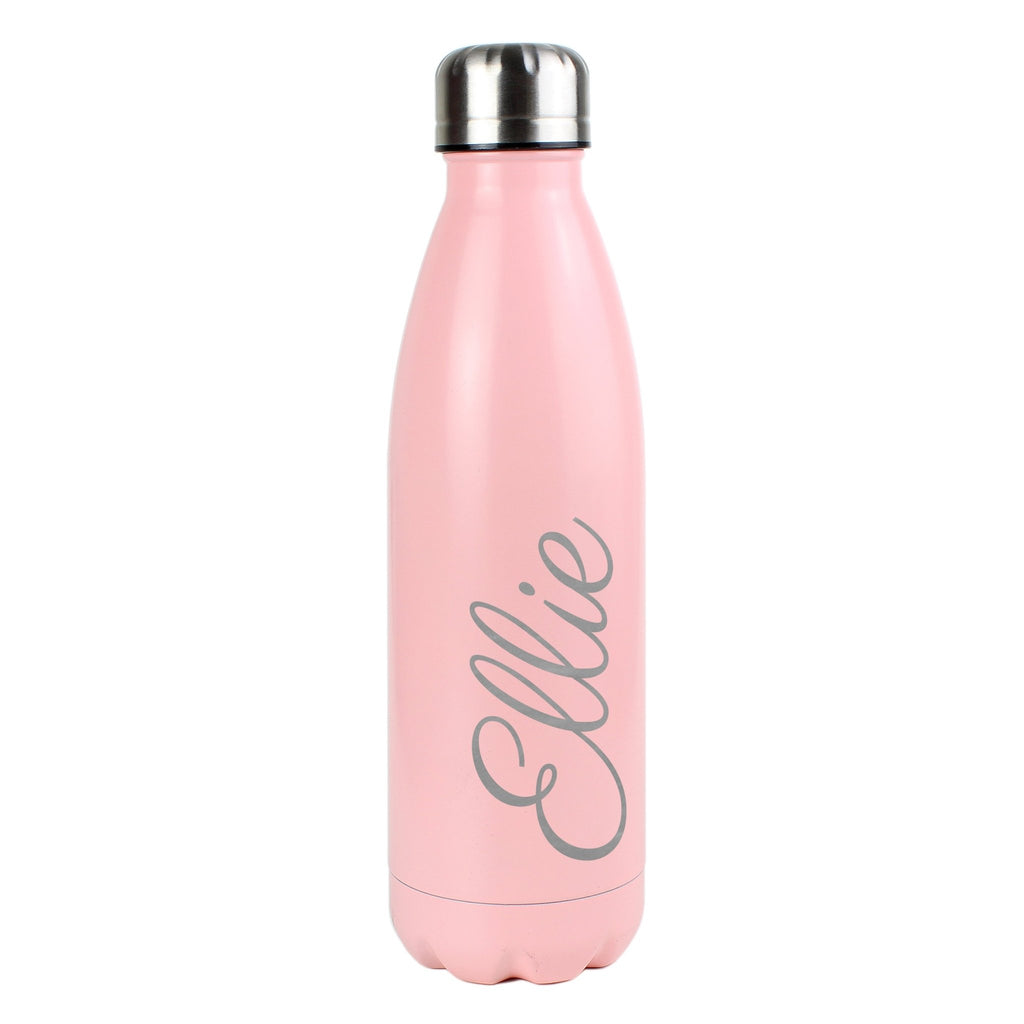 Personalised Pink Metal Insulated Drinks Bottle | Inspired Creative Gifts