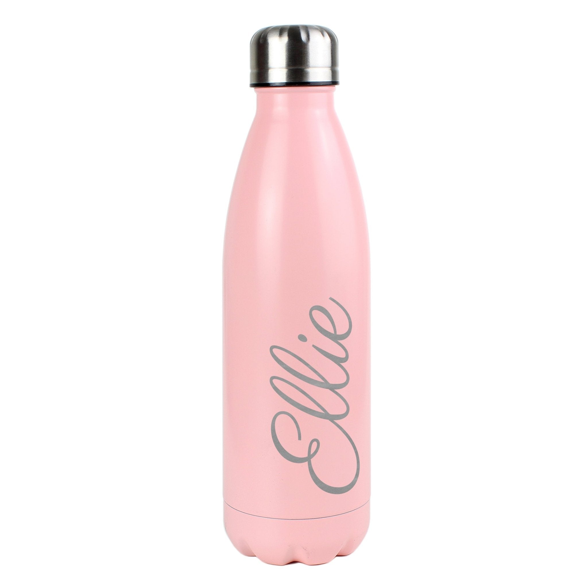 Personalised Pink Metal Insulated Drinks Bottle | Inspired Creative Gifts | UK Supplier
