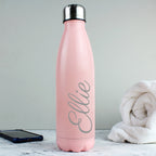 Personalised Pink Metal Insulated Drinks Bottle | Inspired Creative Gifts | UK Supplier