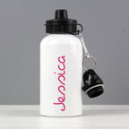Personalised Pink Name Drinks Bottle | Inspired Creative Gifts | UK Supplier