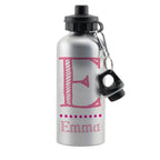 Personalised Pink Name Silver Drinks Bottle | Inspired Creative Gifts | UK Supplier