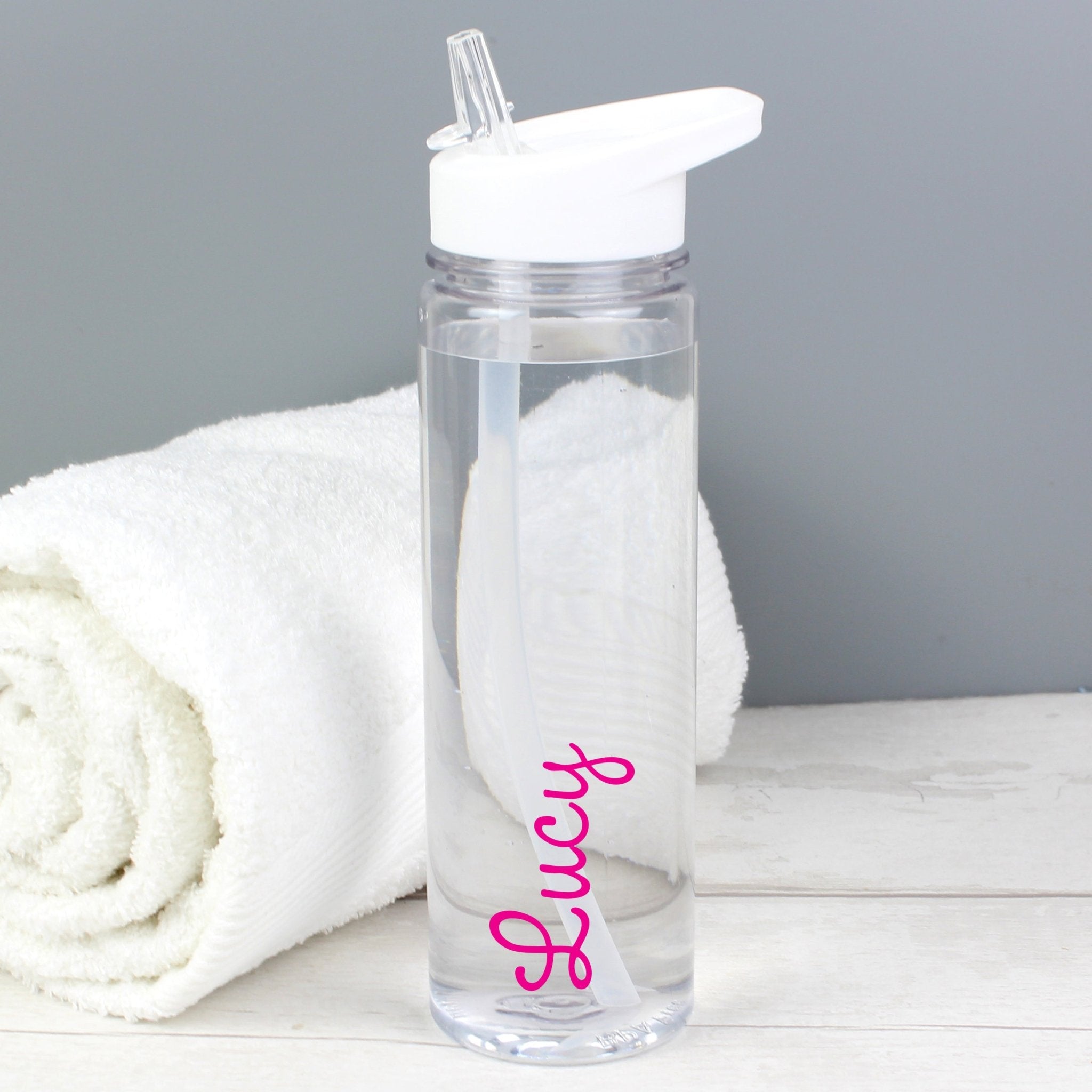 Personalised Pink Name Water Bottle | Inspired Creative Gifts | UK Supplier