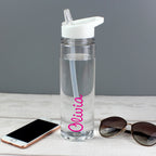 Personalised Pink Name Water Bottle | Inspired Creative Gifts | UK Supplier