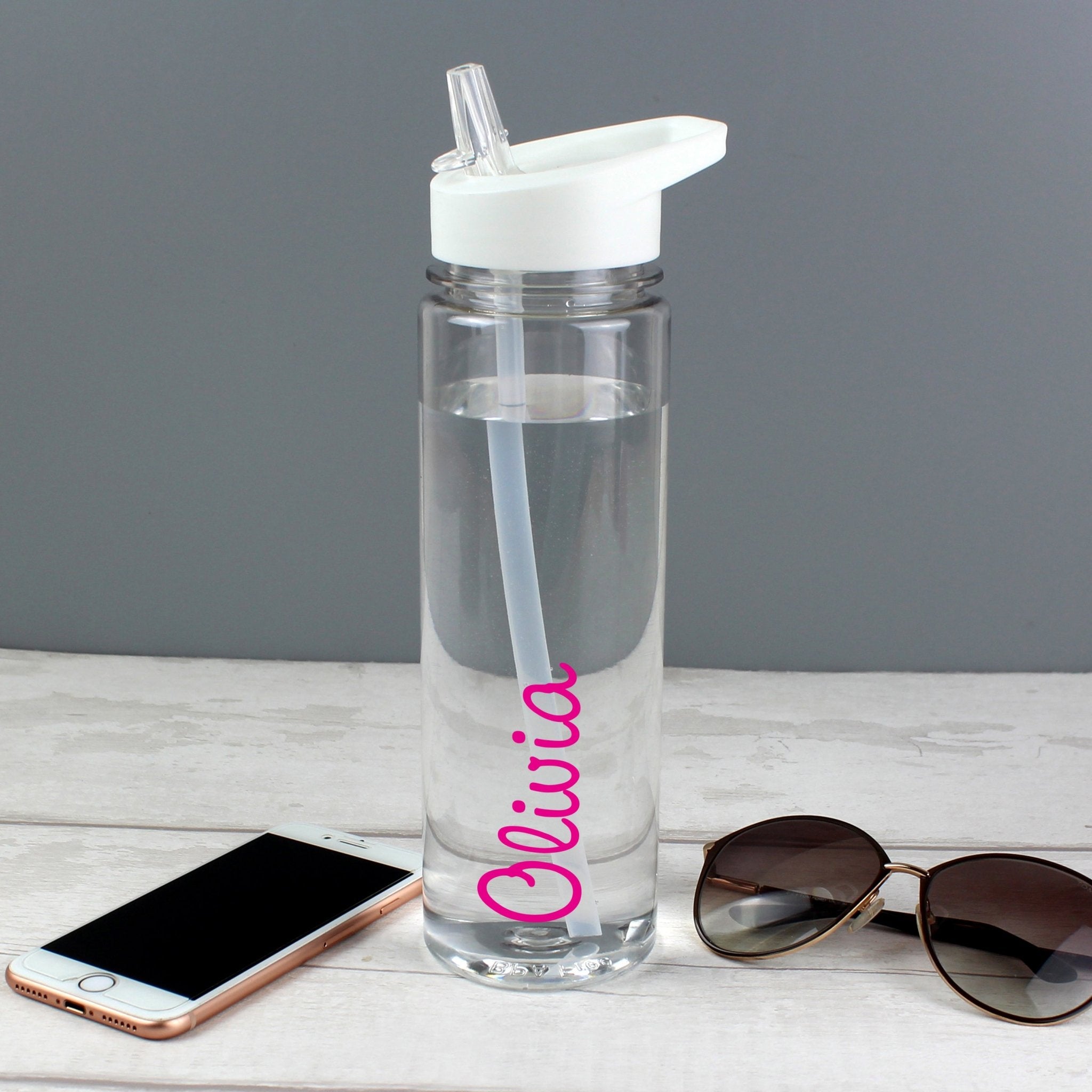 Personalised Pink Name Water Bottle | Inspired Creative Gifts | UK Supplier