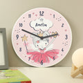 Personalised Princess Ballerina Wooden Childrens Clock | Inspired Creative Gifts | UK Supplier