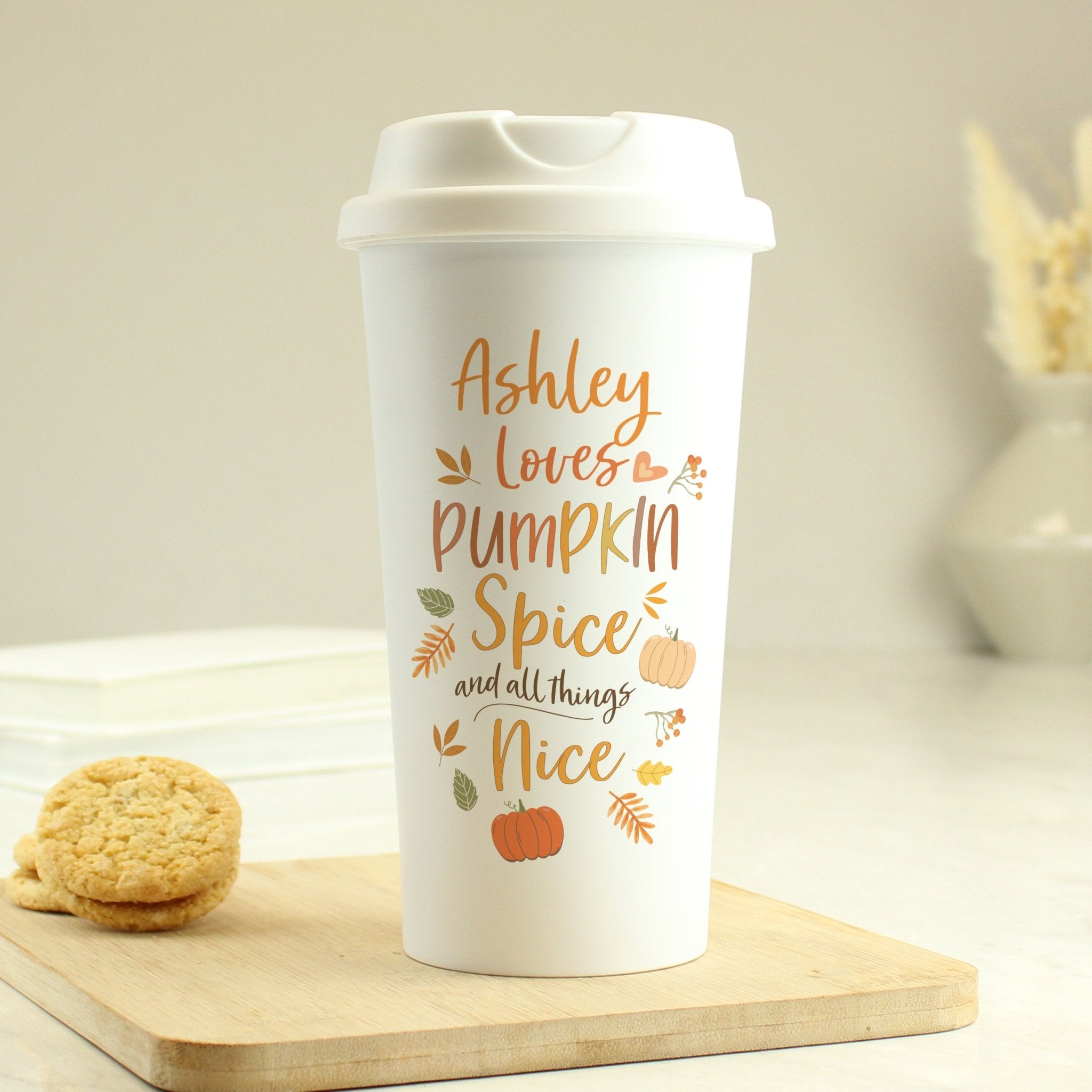 Personalised Pumpkin Spice Travel Mug | Inspired Creative Gifts | UK Supplier