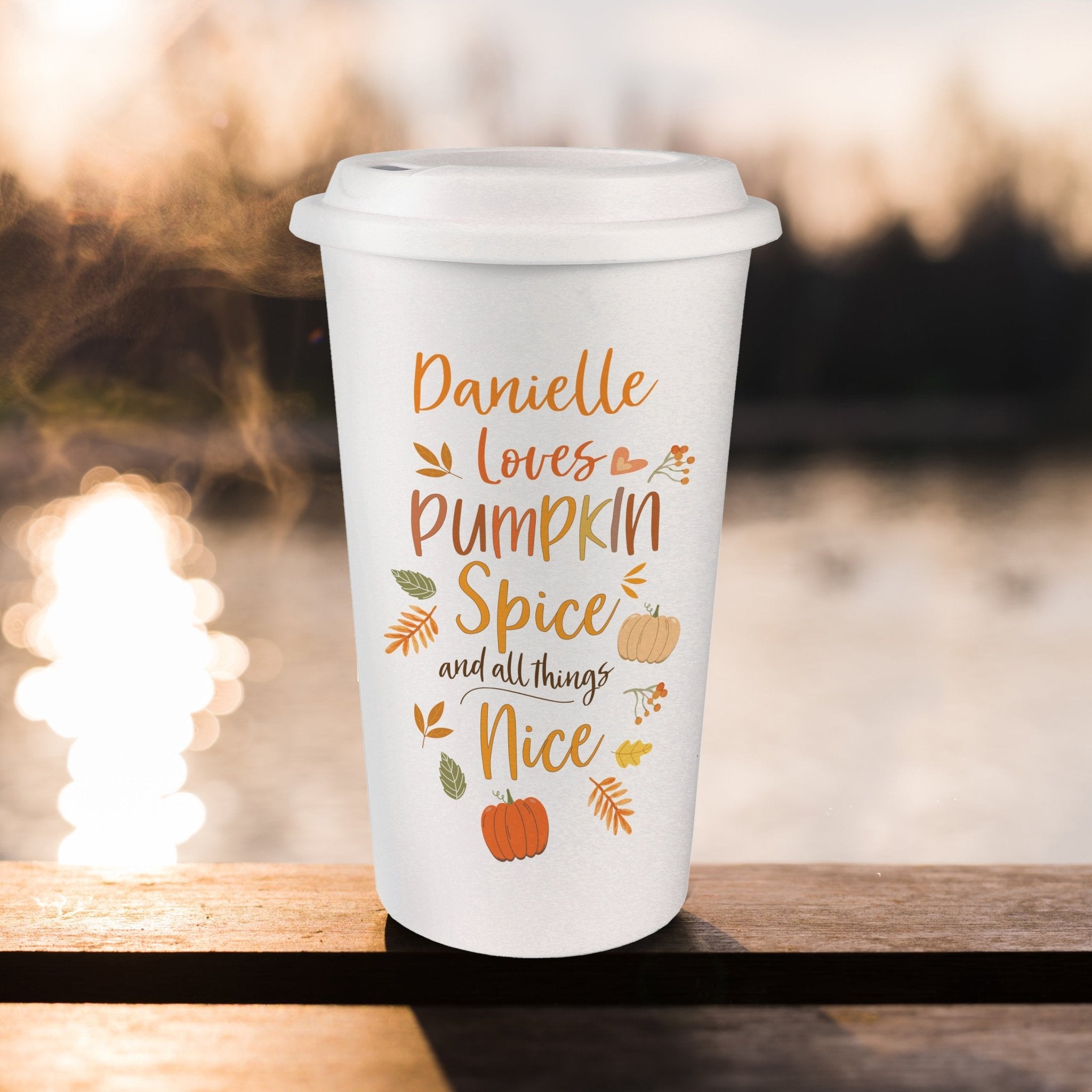 Personalised Pumpkin Spice Travel Mug | Inspired Creative Gifts | UK Supplier