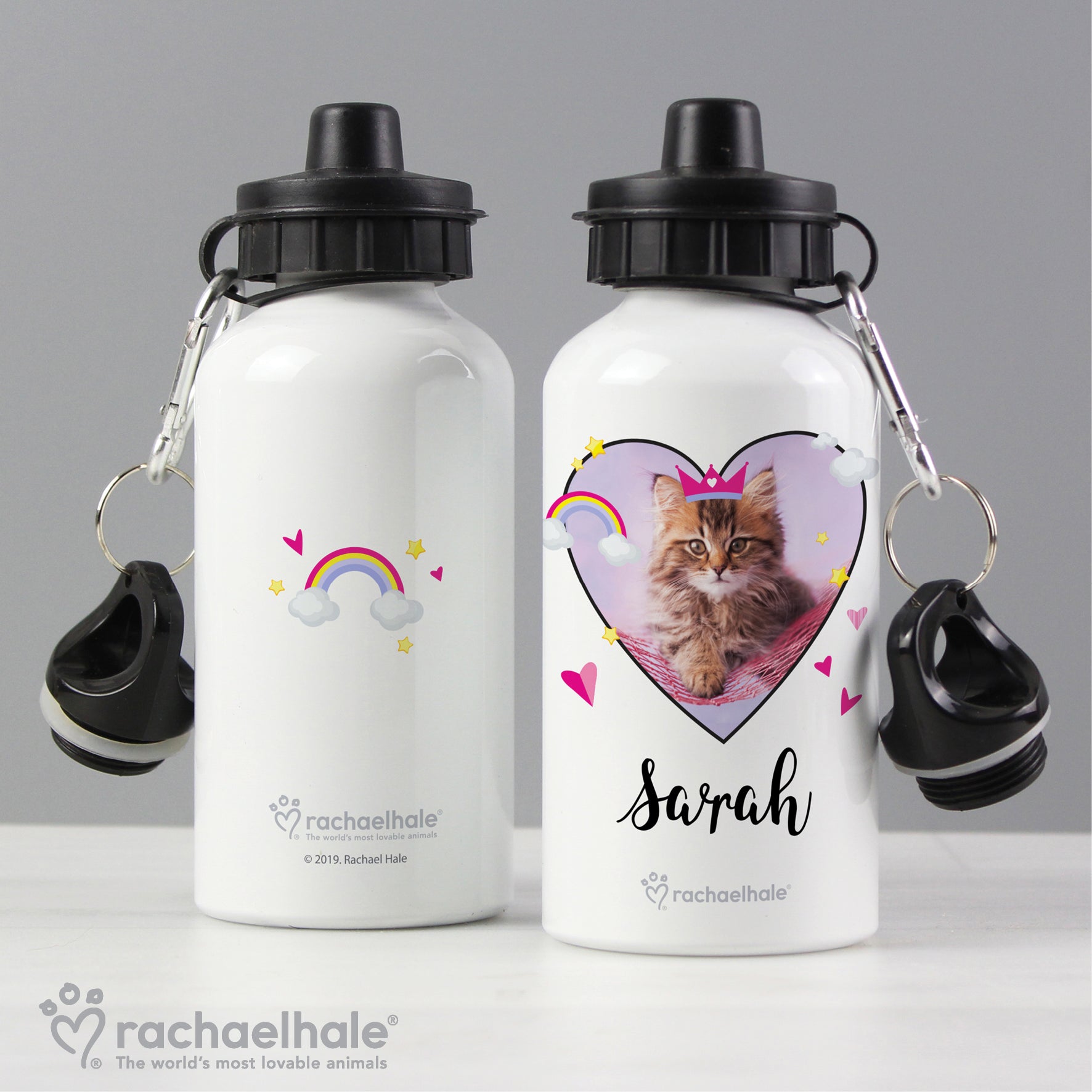 Personalised Rachael Hale Cute Cat Drinks Bottle | Inspired Creative Gifts