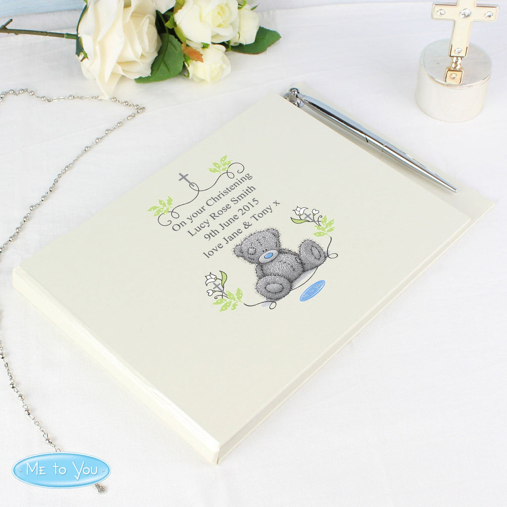 Personalised Religious Cross Hardback Guest Book & Pen | Inspired Creative Gifts | UK Supplier