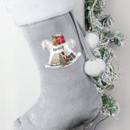 Personalised Rocking Horse Luxury Silver Grey Stocking | Inspired Creative Gifts | UK Supplier