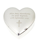 Personalised Rosary Beads and Cross Heart Trinket Box | Inspired Creative Gifts | UK Supplier