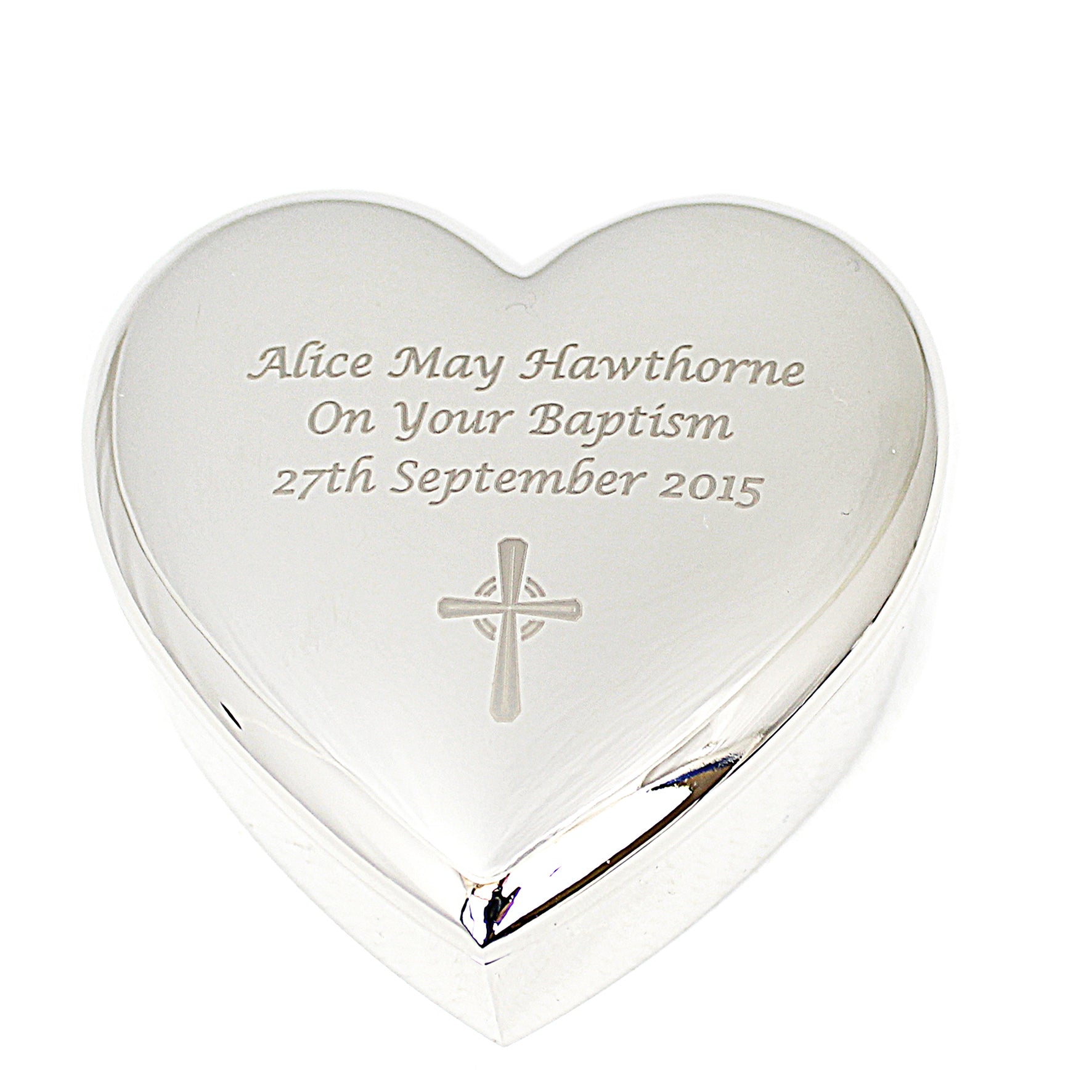 Personalised Rosary Beads and Cross Heart Trinket Box | Inspired Creative Gifts | UK Supplier