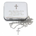 Personalised Rosary Beads and Cross Trinket Box | Inspired Creative Gifts | UK Supplier